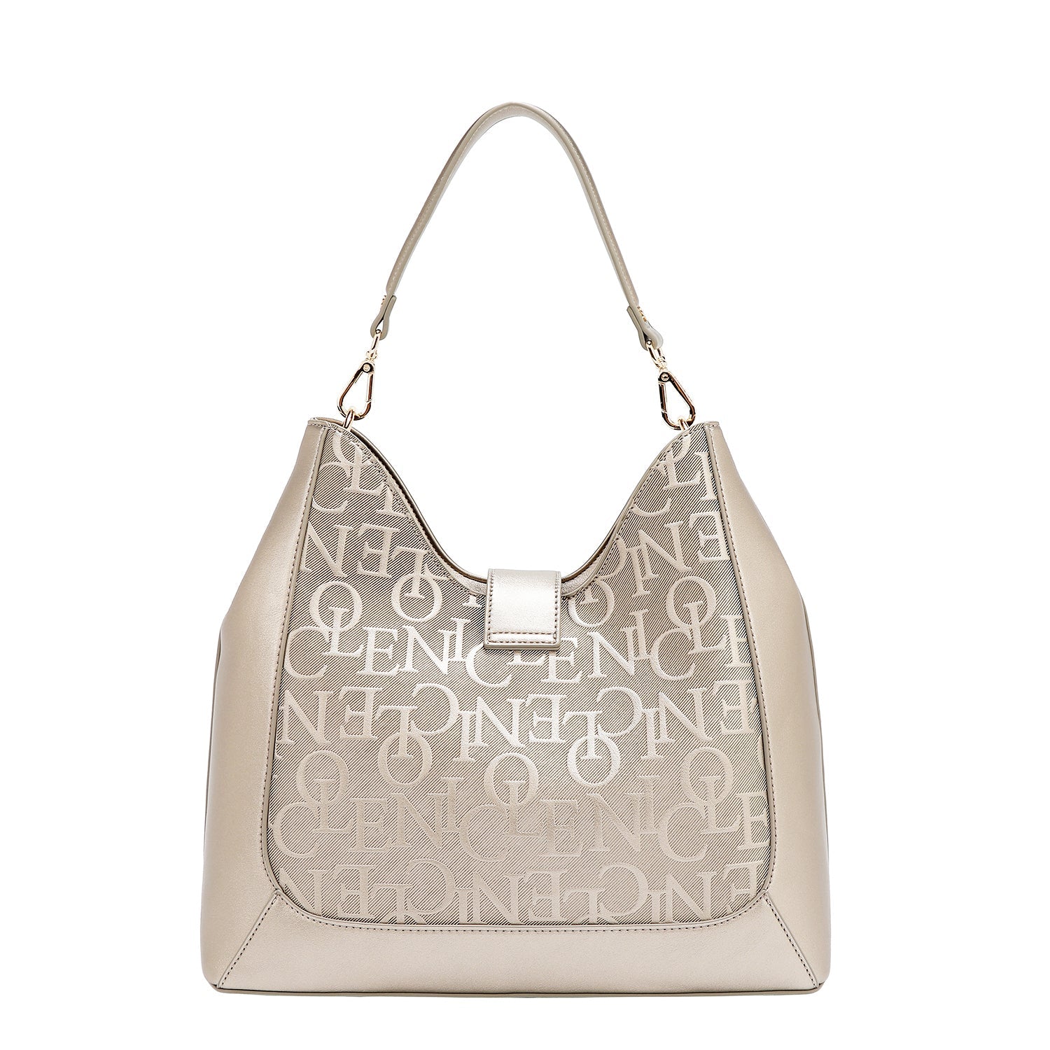 BOLSO DE HOMBRO GRANDE ELEGANCIA EN RELIEVE (CHAMPAGNE)-4