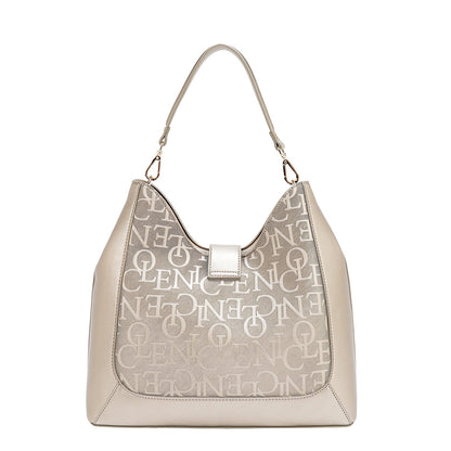 BOLSO DE HOMBRO GRANDE ELEGANCIA EN RELIEVE (CHAMPAGNE)-4