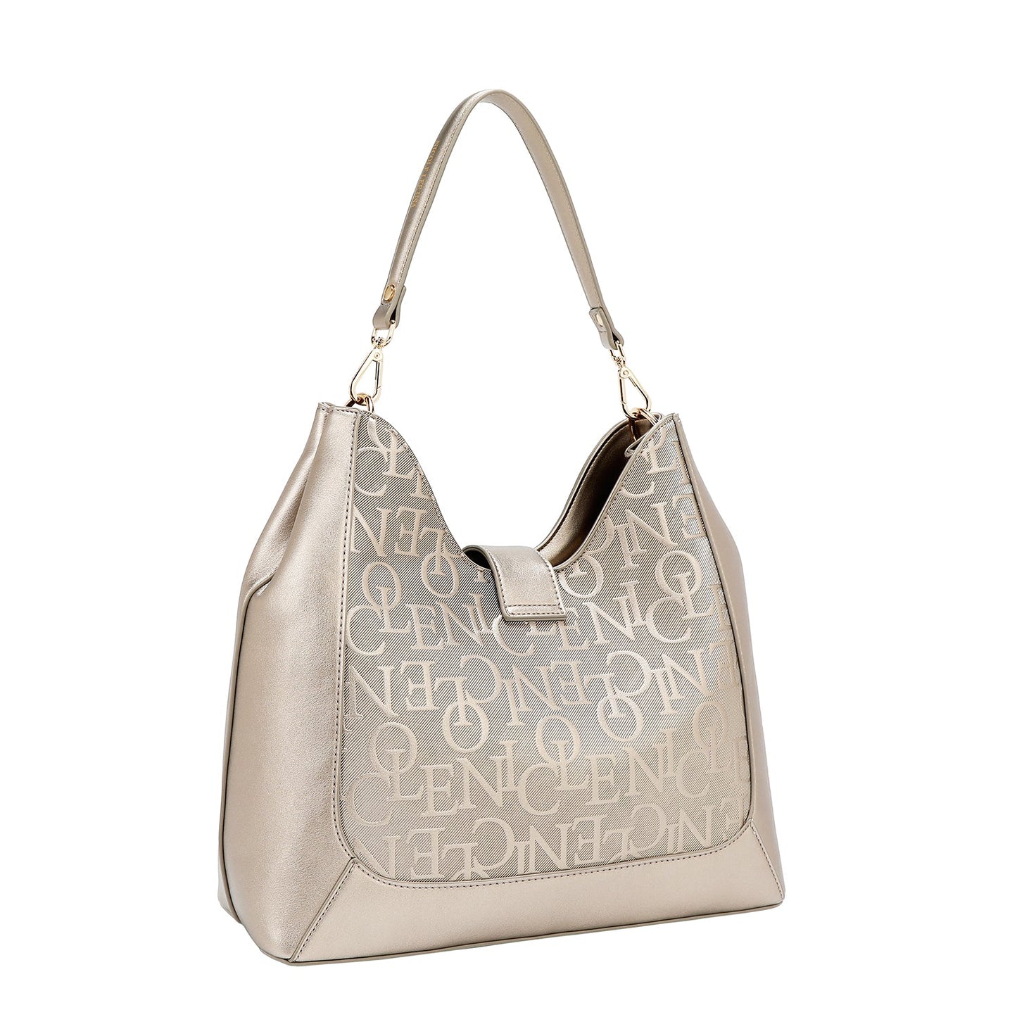 BOLSO DE HOMBRO GRANDE ELEGANCIA EN RELIEVE (CHAMPAGNE)-3