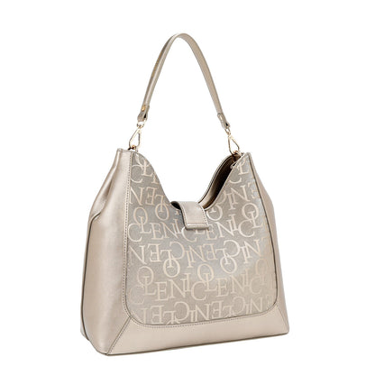 BOLSO DE HOMBRO GRANDE ELEGANCIA EN RELIEVE (CHAMPAGNE)-3