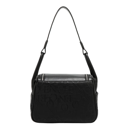 BOLSO DE HOMBRO ELEGANCIA EN RELIEVE (NEGRO)-4