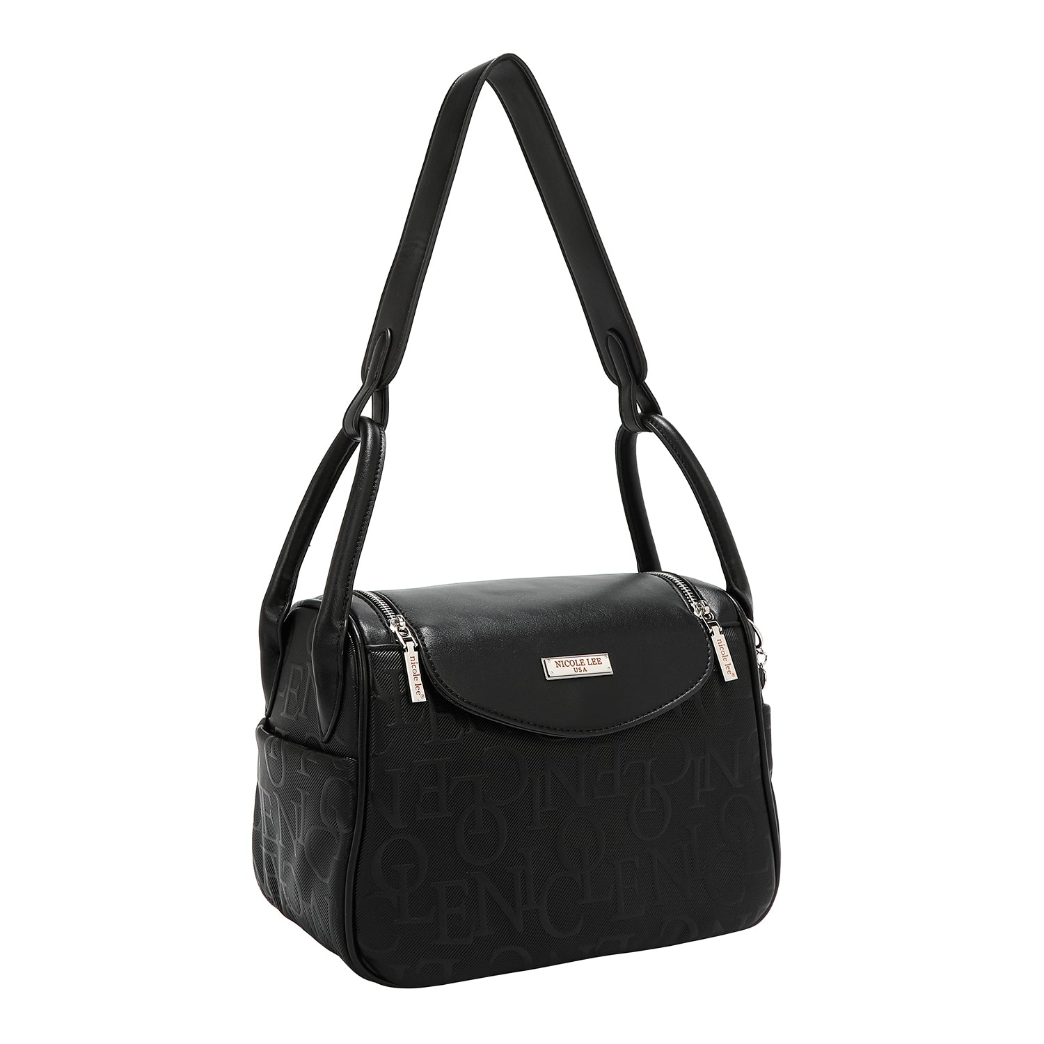 BOLSO DE HOMBRO ELEGANCIA EN RELIEVE (NEGRO)-1