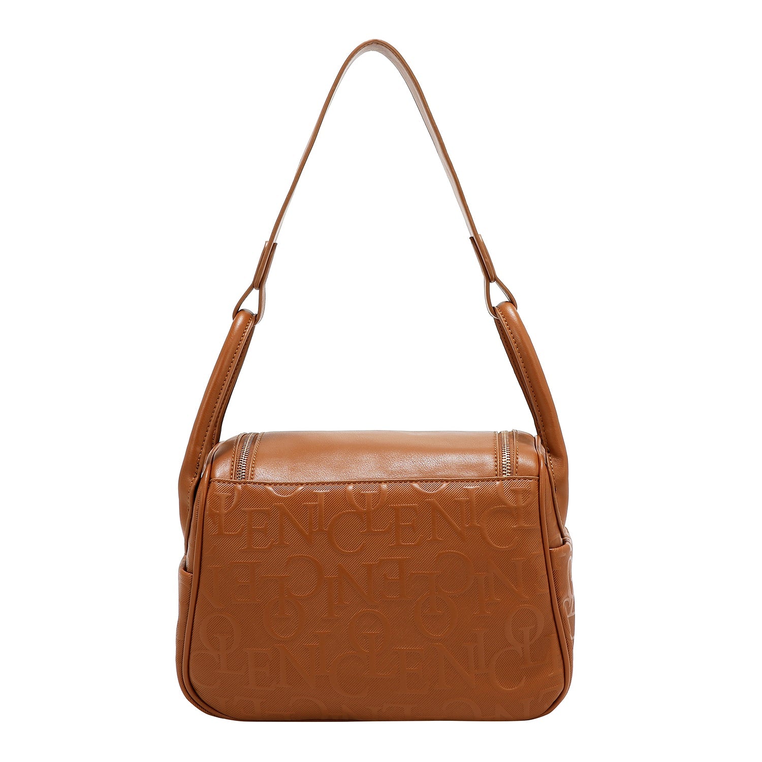 BOLSO DE HOMBRO ELEGANCIA EN RELIEVE (MARRON)-4