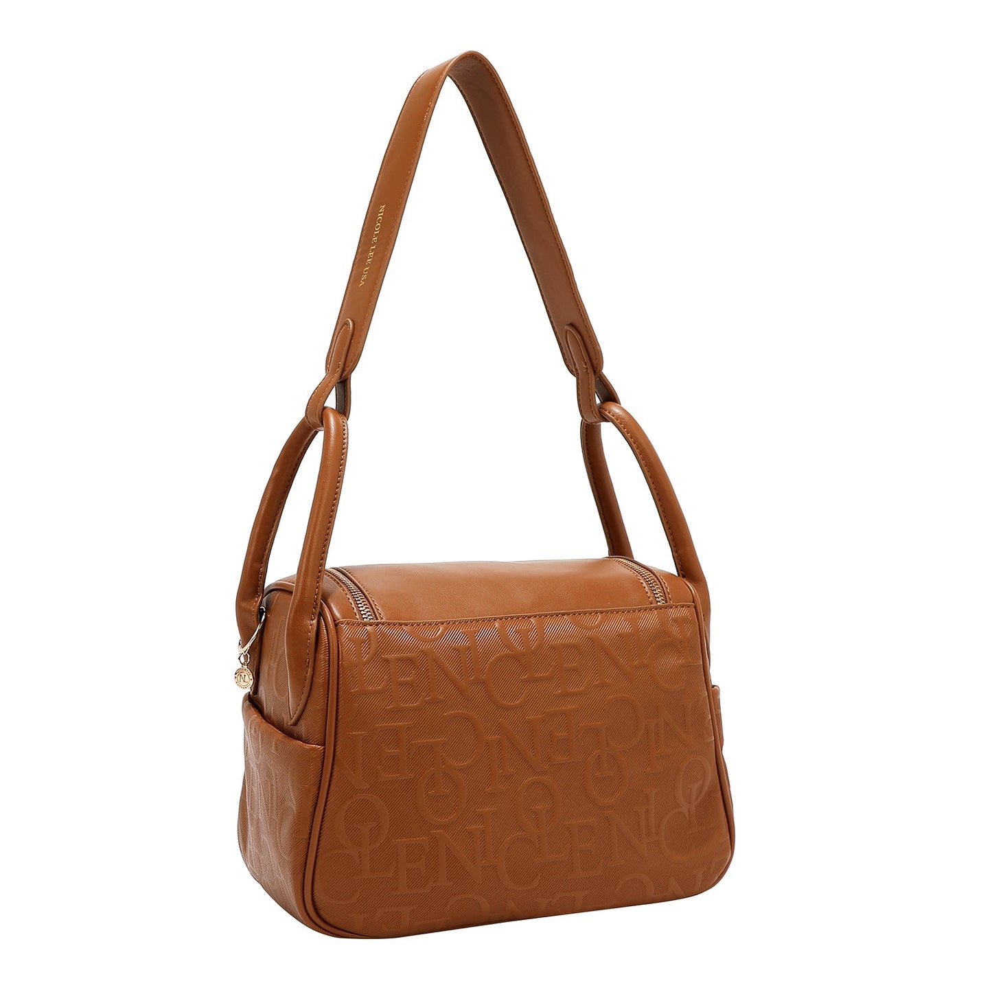 BOLSO DE HOMBRO ELEGANCIA EN RELIEVE (MARRON)-3