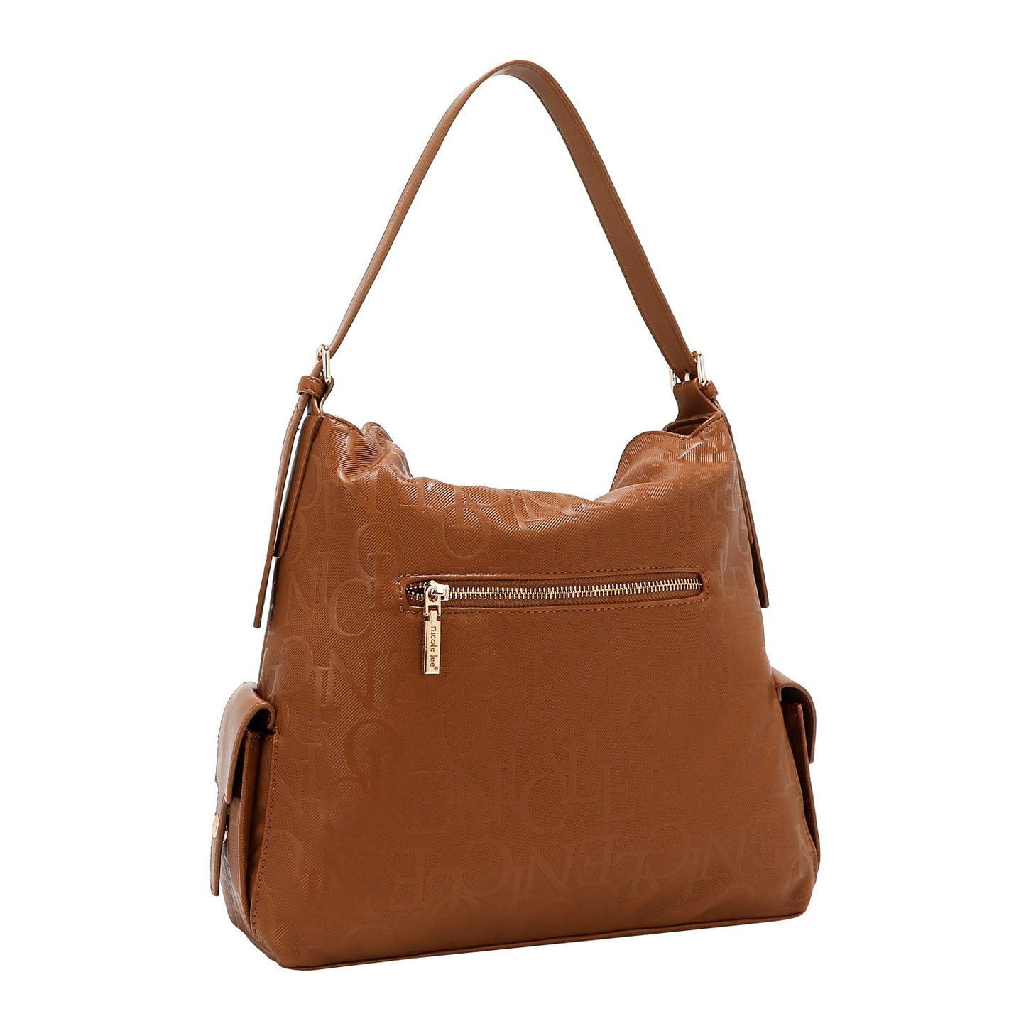 BOLSO DE HOMBRO GRANDE ELEGANCIA EN RELIEVE (MARRON)-3