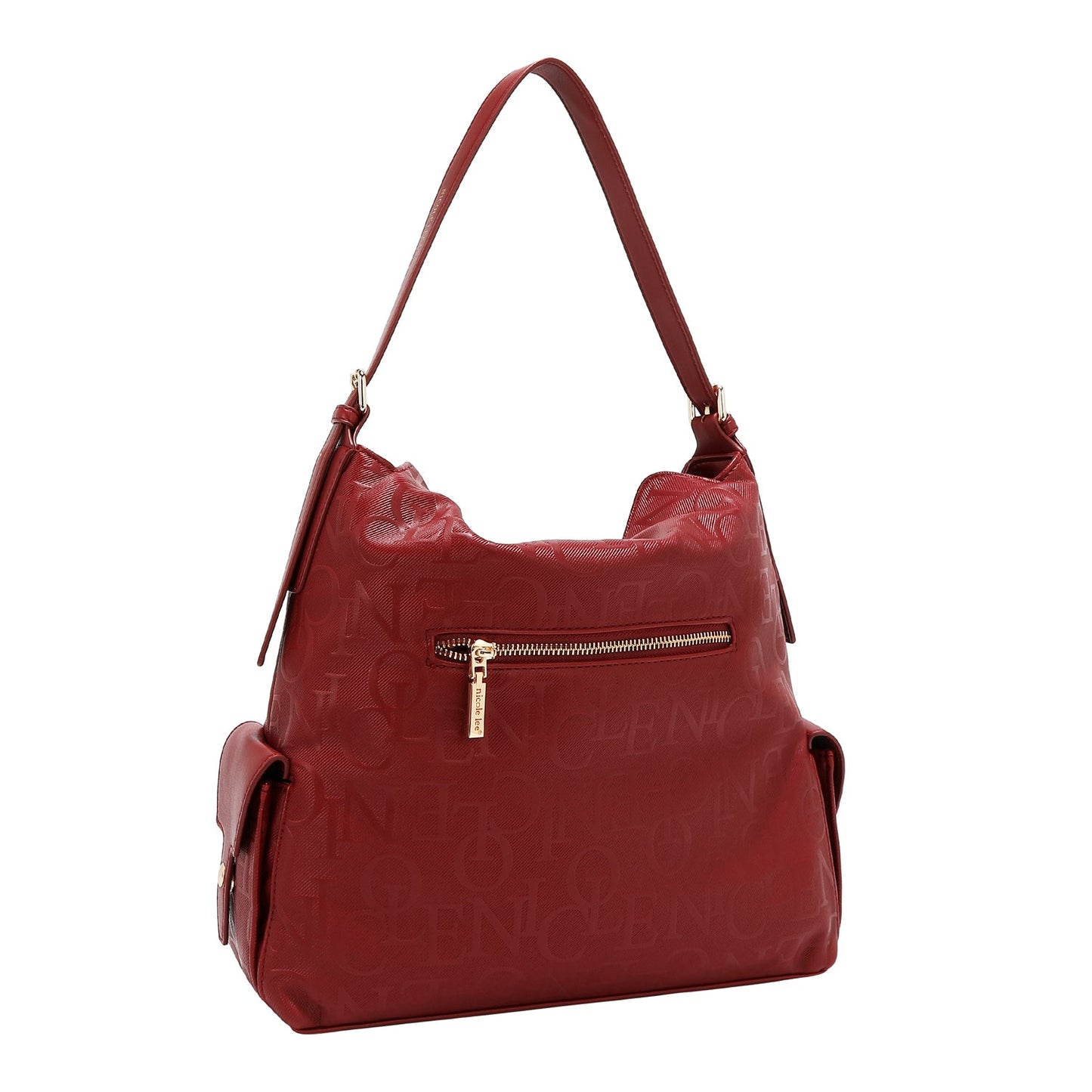 BOLSO DE HOMBRO GRANDE ELEGANCIA EN RELIEVE (ROJO)-3