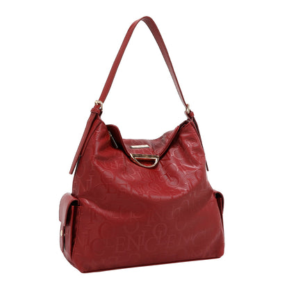 BOLSO DE HOMBRO GRANDE ELEGANCIA EN RELIEVE (ROJO)-1