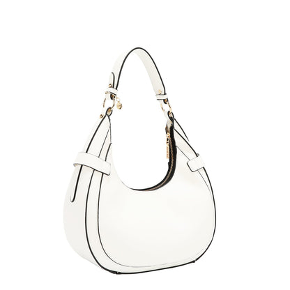 BOLSO DE HOMBRO CON RECORTE GEOMÉTRICO (BLANCO)-4